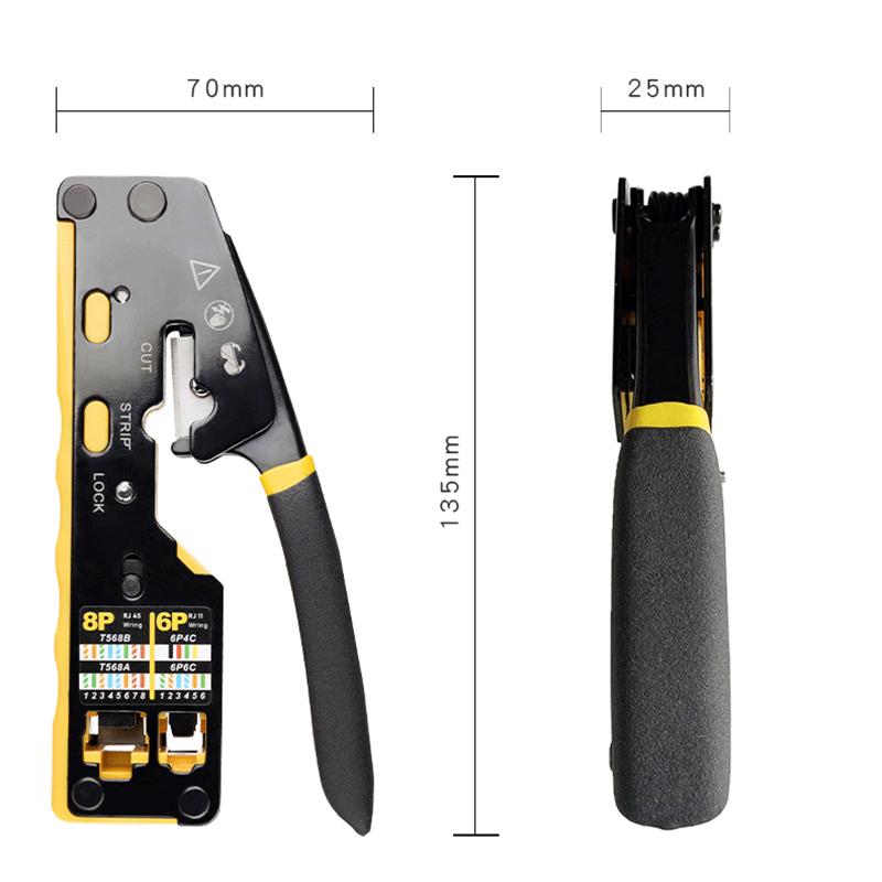 ONTi RJ45 Dụng Cụ Uốn Đi Qua Crimper Cho Cat6 Cat5 Cat5e 8P8C Đầu Nối Lưỡi Dao Thay Thế Cáp Ethernet Vũ Nữ Thoát Y