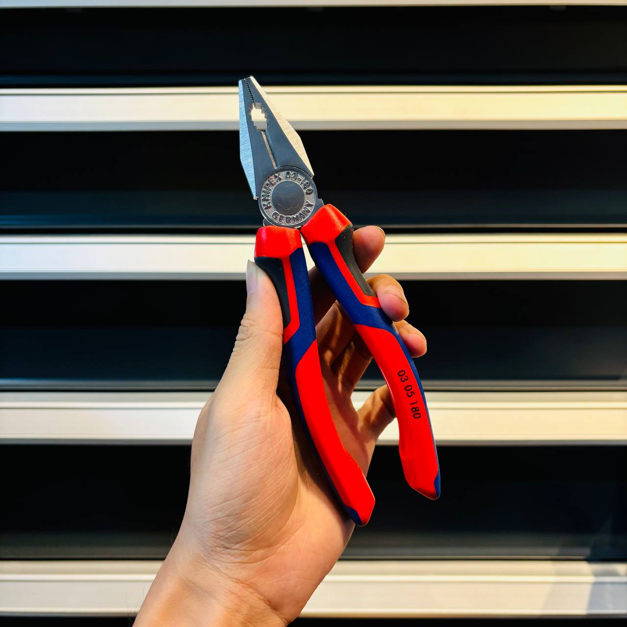 KÌM ĐA NĂNG KNIPEX MẠ CHROME DÀI 180 MM 03 05 180 TAY CẦM ÊM 3 THÀNH PHẦN 2024 | 03 05 180