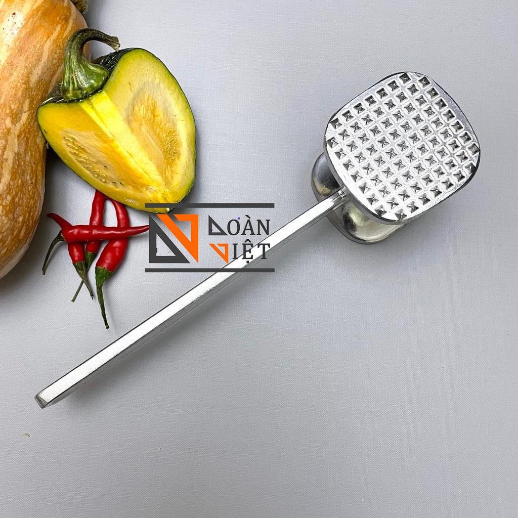 BÚA đập thịt 2 ĐẦU dài 23cm. Dụng cụ dùng đập hành, tỏi , gừng  - INOX không rỉ - ĐỒ DÙNG CHUYÊN DỤNG NHÀ BẾP