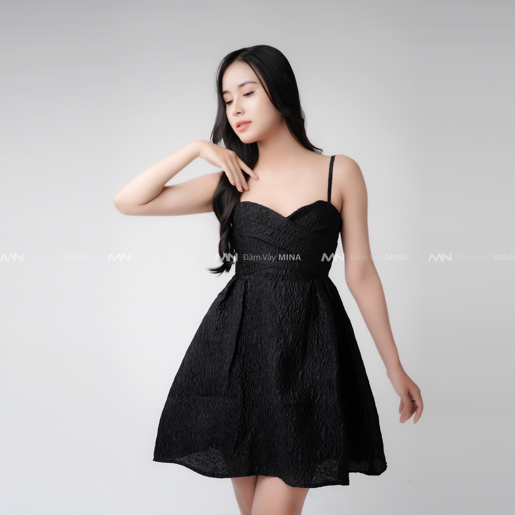 Đầm ngắn MINA thiết kế 2 dây sang trọng phù hợp dự tiệc, dạo phố- MN186