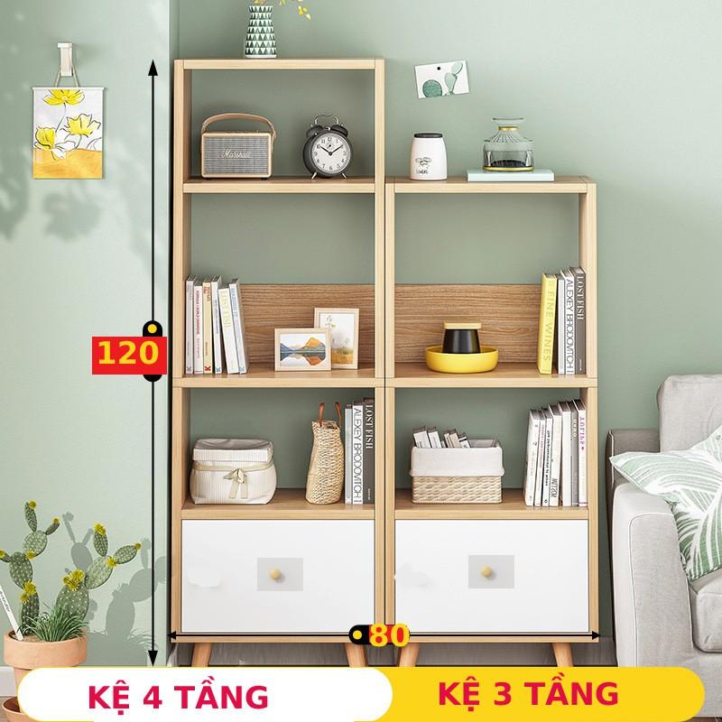 Tủ Kệ Sách Trang Trí, Làm Từ Gỗ Công Nghiệp mẫu mới, Chất Lượng Cao, Dễ Dàng Lắp Ghép, Có Ngăn Kéo, Nhiều Ngăn Để Đồ