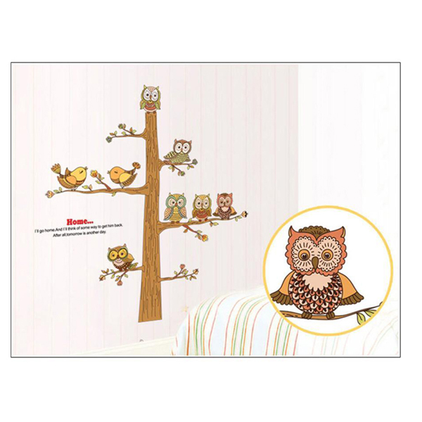 Decal Dán Tường Cây Cú Mèo EB212