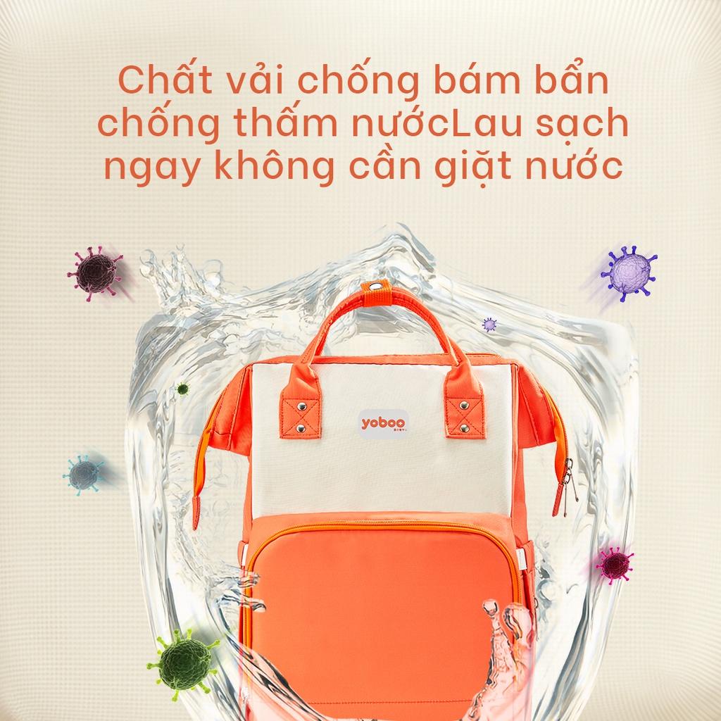 Balo bỉm sữa đa năng cho mẹ và bé Yoboo YB-005 chống thấm nước sức chứa lớn 20L nhiều ngăn chứa đồ - Hàng chính hãng