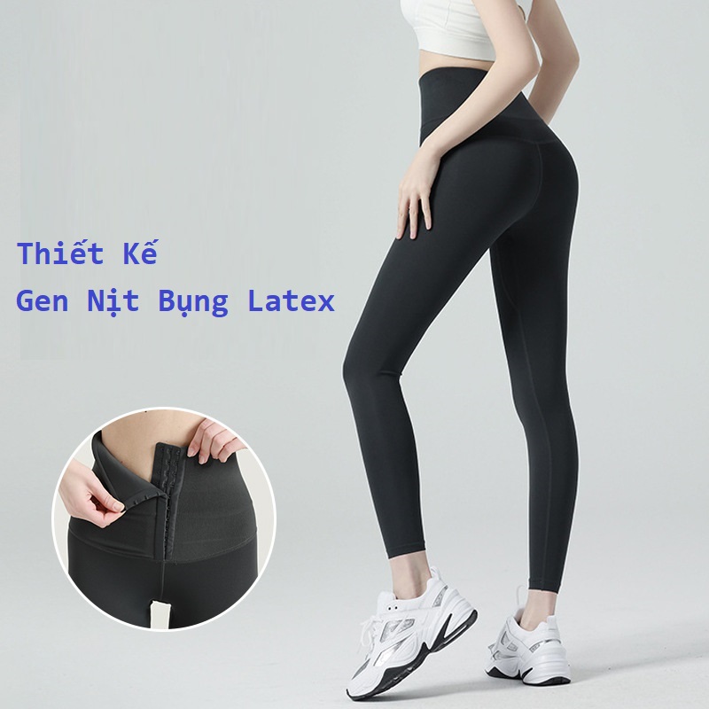 Quần tập gym, yoga thiết kế gen nịt bụng Latex cao cấp, thu gọn vòng eo, nâng mông, giúp tôn dáng