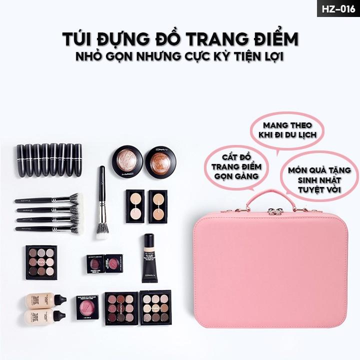 Túi Hộp Đựng Mỹ Phẩm Du Lịch Tiện Lợi Nhiều Màu Sắc Chứa Được Nhiều Dụng Cụ Trang Điểm HZ-016