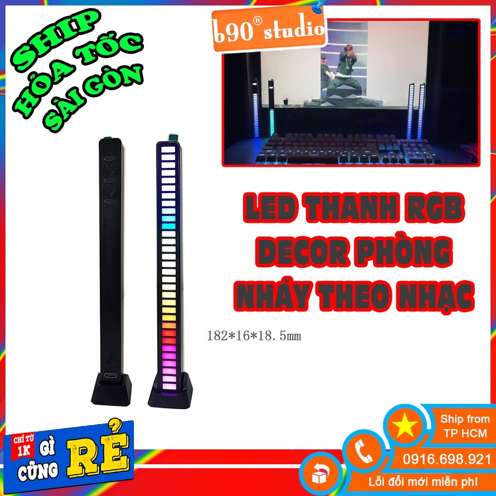 Thanh đèn led RGB nháy theo nhạc