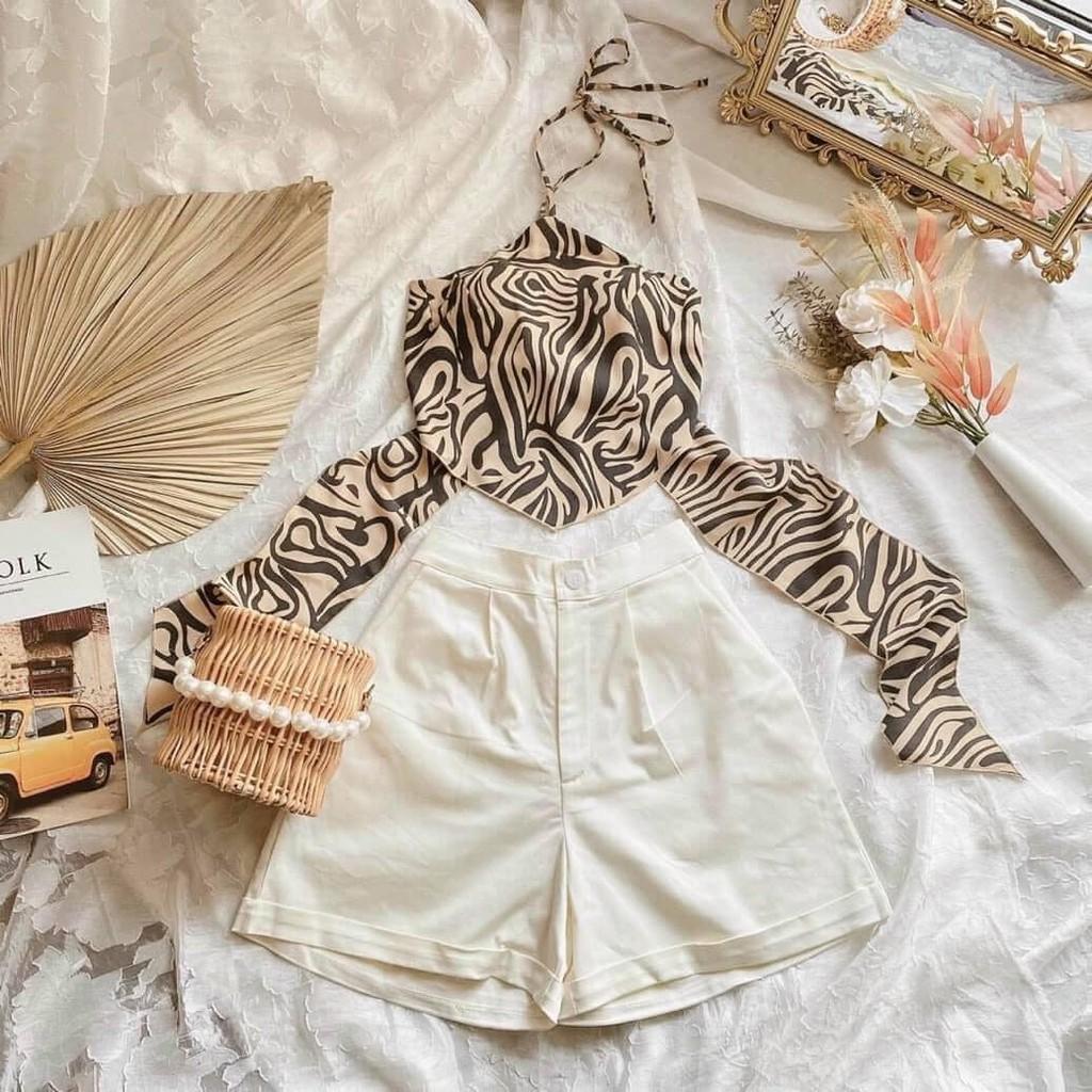 Set yếm vằn kèm quần kaki