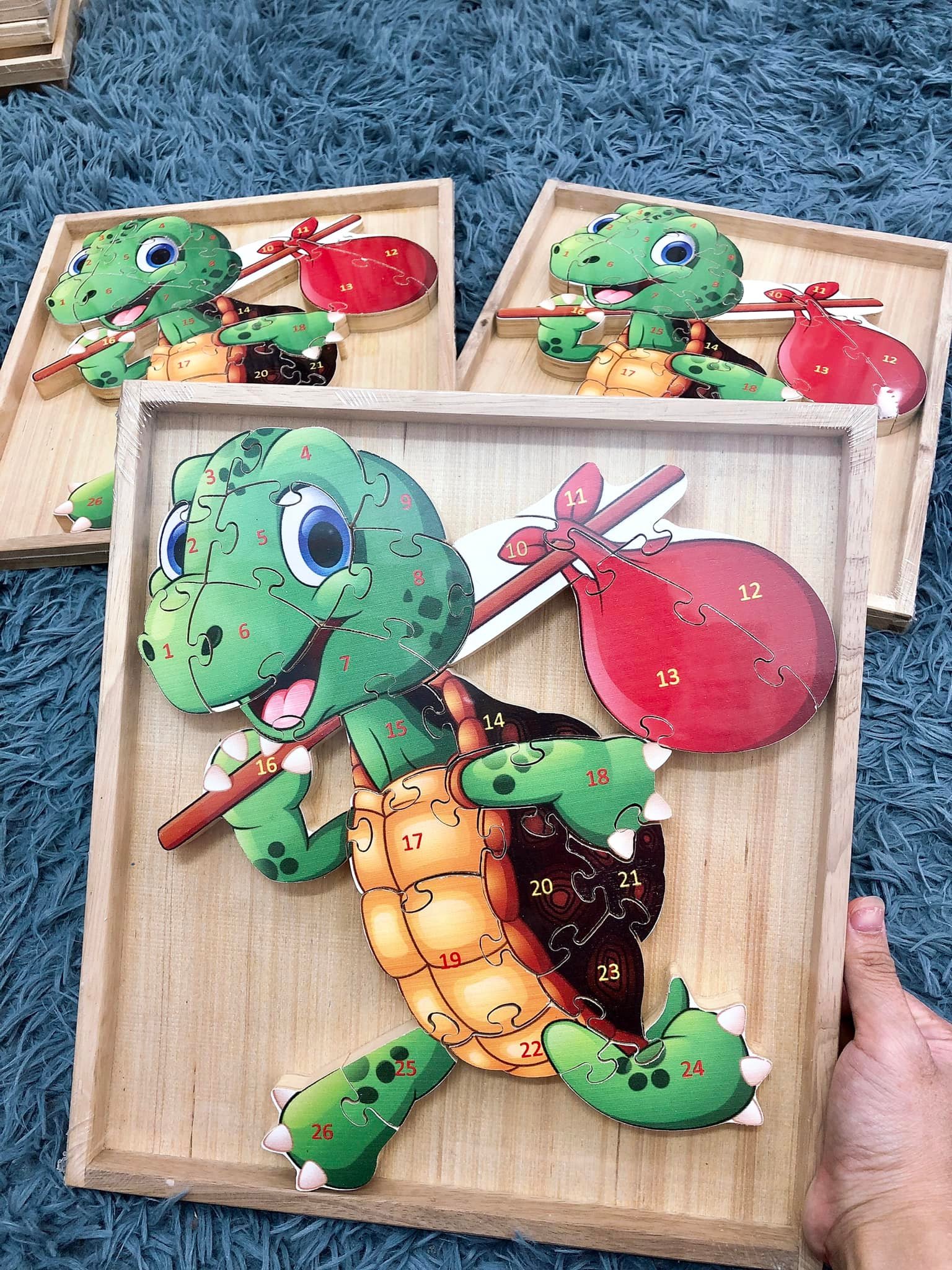 Xếp hình con rùa 26 chi tiết - Đồ chơi gỗ