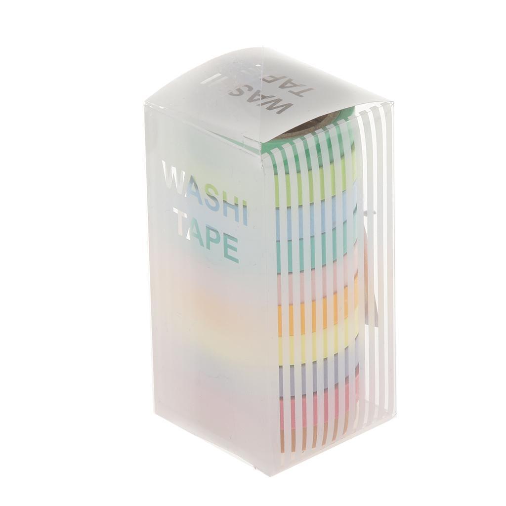 Pack of 10 Washi Rainbow Sticky Paper Masking Adhesive Tape Scrapbooking DIY