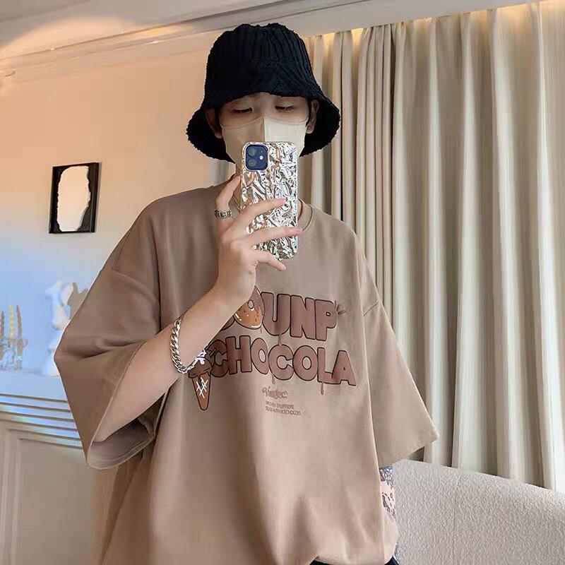 Áo thun tay lỡ form rộng - phông nam nữ cotton oversize - T shirt Bánh Chocola - 2N Unisex