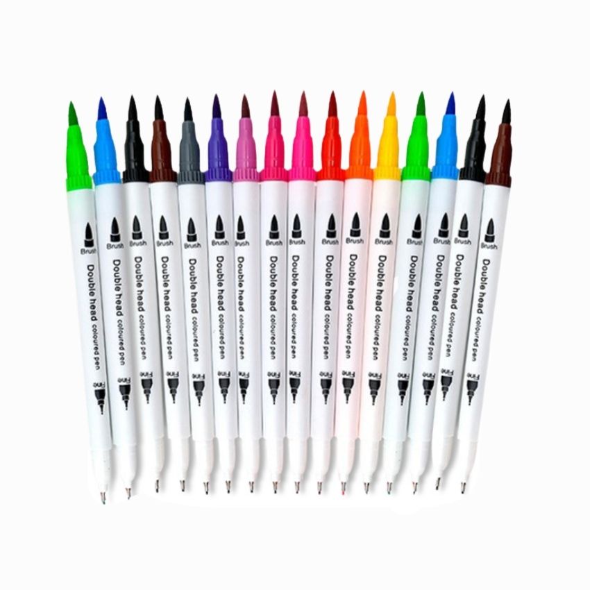 Bút dual brush pen fineliner Bút lông kim 2 đầu dùng để vẽ, tô màu, viết calligraphy lẻ 1 bút phụ kiện văn phòng phẩm