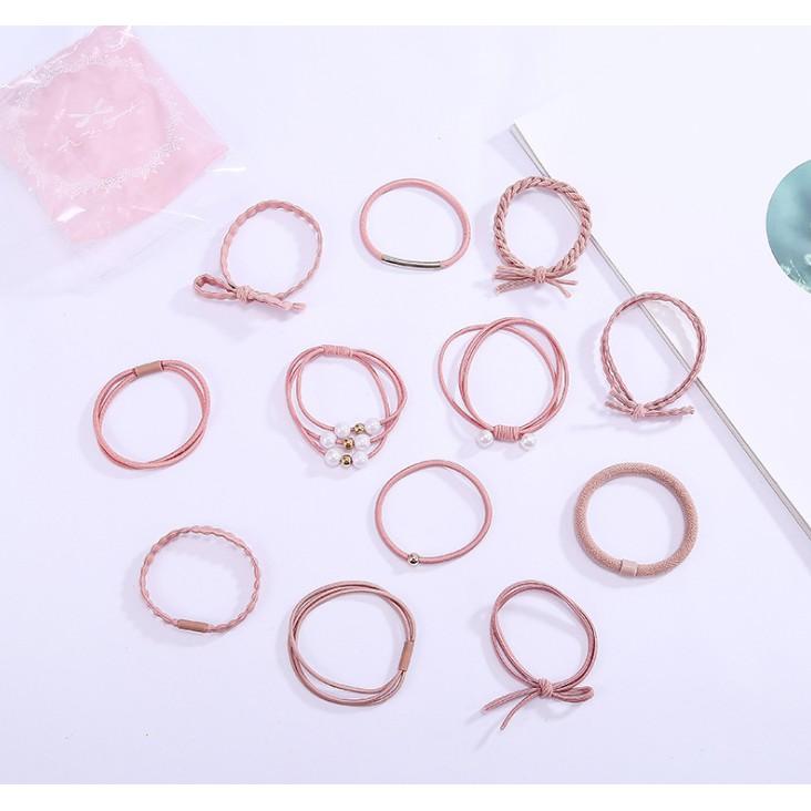 Sét 12 dây buộc tóc đẹp có chọn mầu