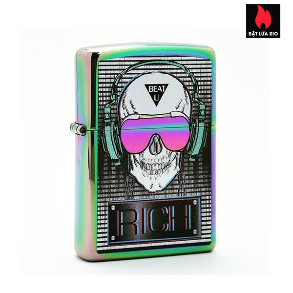 Bật Lửa Zippo Asia 151-C-000012 – Skull Headphone – Multi Color Spectrum