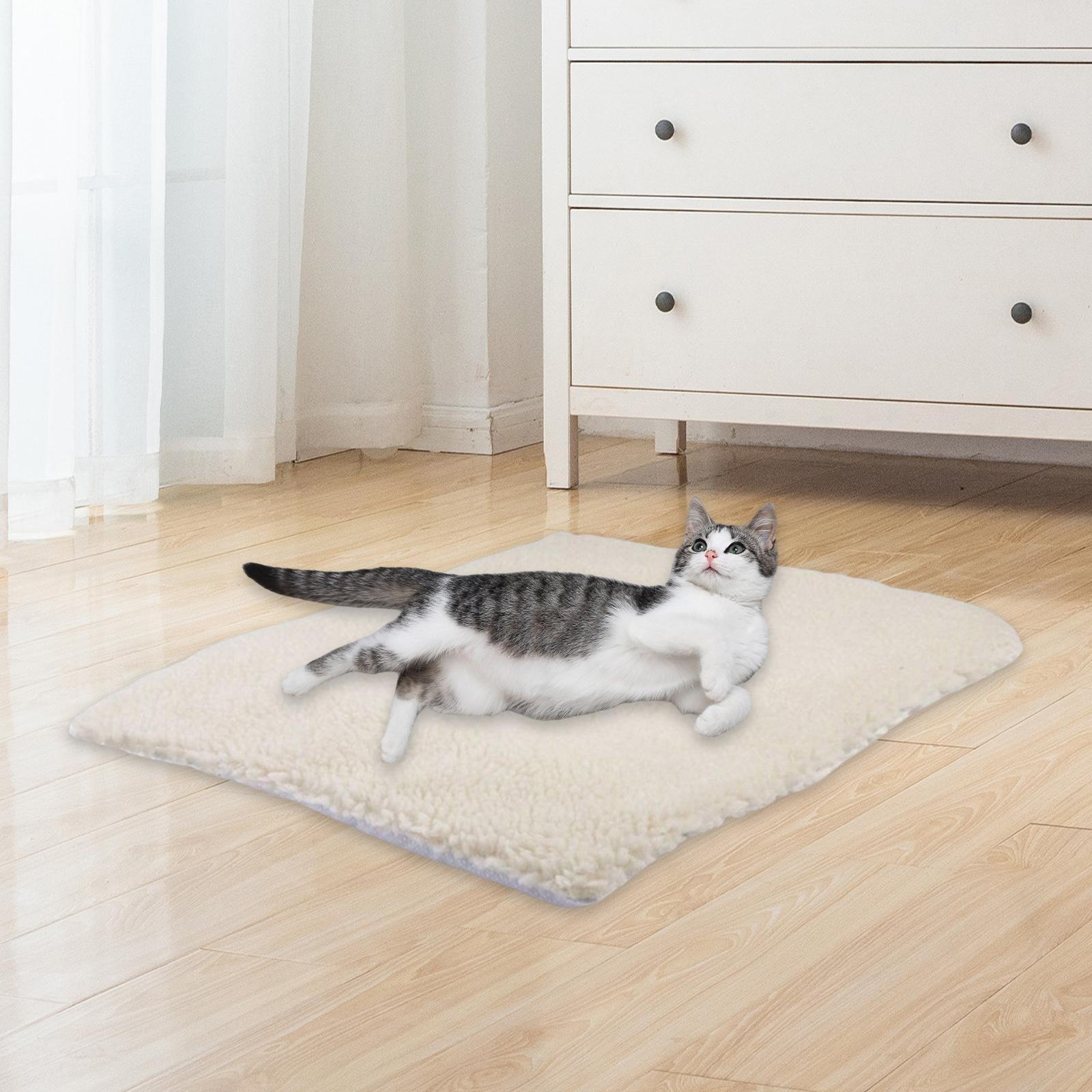 Foldable Warm Pet Blanket, Cat Sleeping Pad Washable, Bedding Cushion, Supplies Dog Mat Kennel, for Puppy Small Medium Rabbit Couch Travel