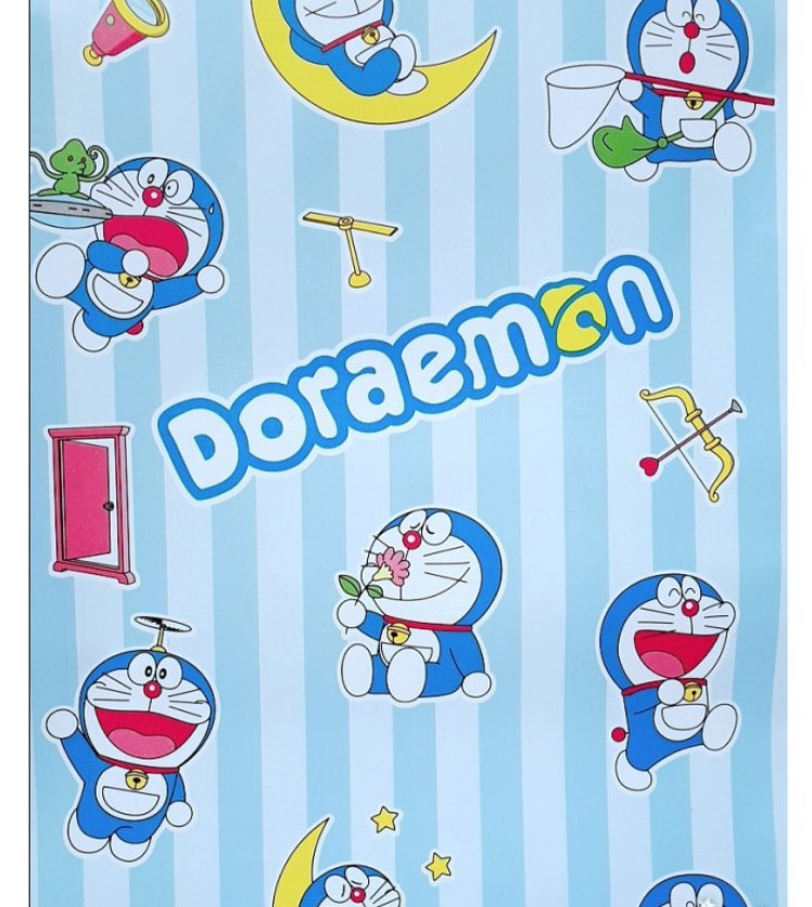 20M DECAL GIẤY DÁN TƯỜNG KEO SẴN KHỔ 45CM MẪU DOREMON SỌC XANH
