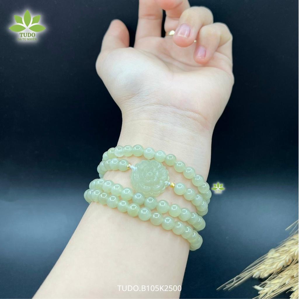 Vòng Tay Nữ Đẹp - Vòng Phong Thủy Đa Mệnh B105K2500 VCVHOAD Charm Hoa Mẫu Đơn