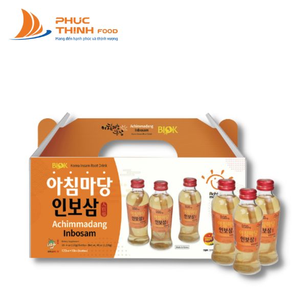 Nước Uống Sâm Củ Hàn Quốc Biok Korea Ginseng Root Drink Hộp 10 chai