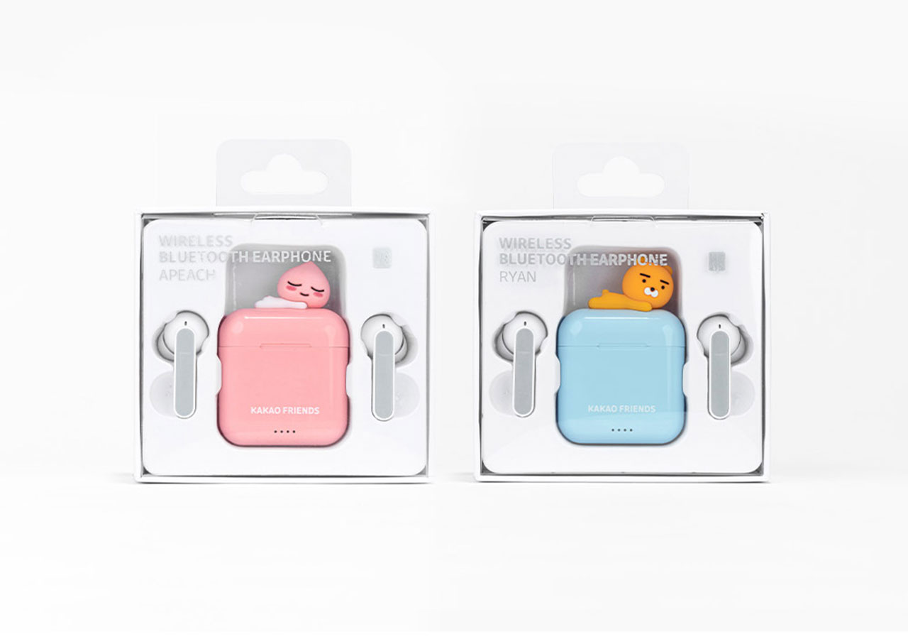 Tai Nghe Không Dây Bluetooth K1 Earbuds Ryan & Apeach KAKAO FRIENDS - Hàng chính hãng