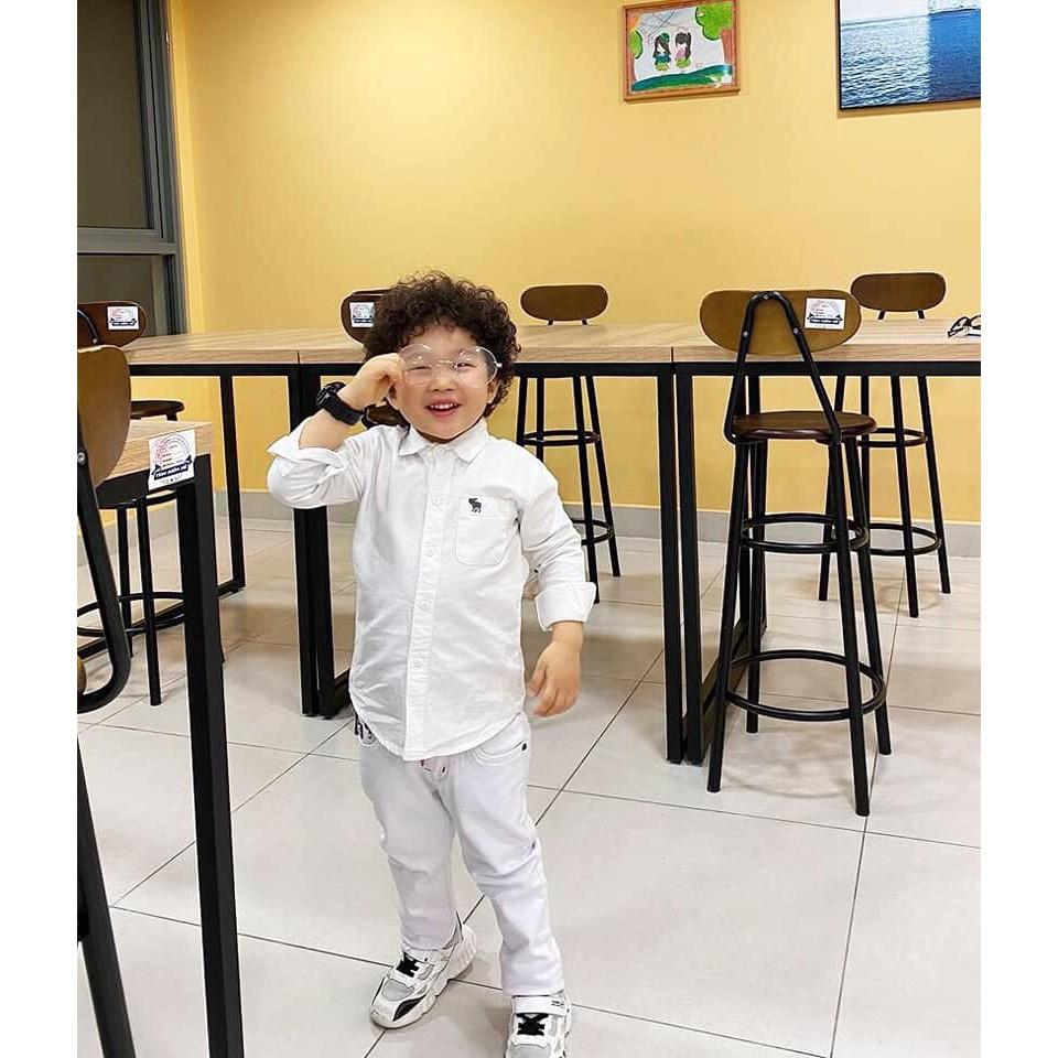Áo sơ mi bé trai tay dài cực men vải nhập cực đẹp hàng cao cấp