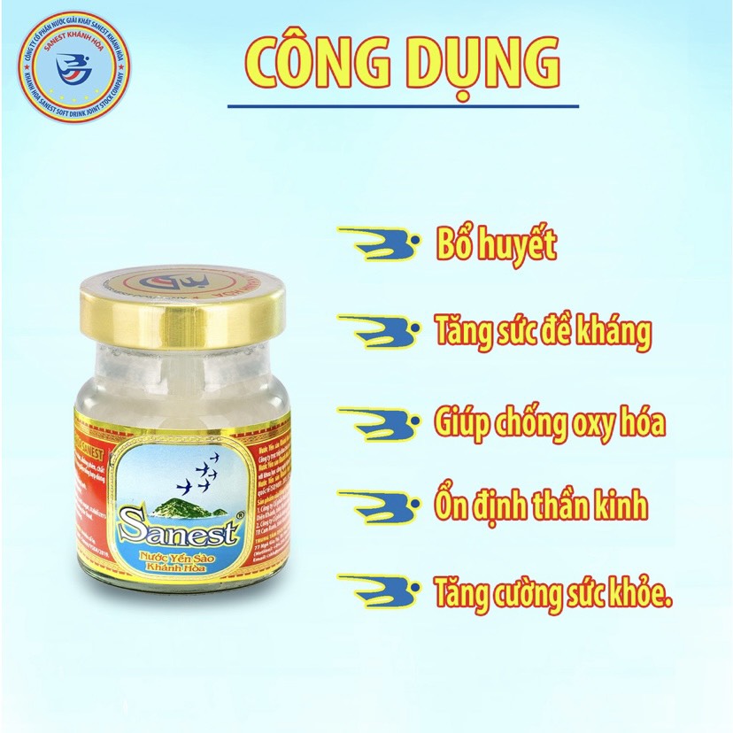 [Combo 10 lọ] NƯỚC YẾN SÀO KHÁNH HÒA SANEST LỌ 70ML