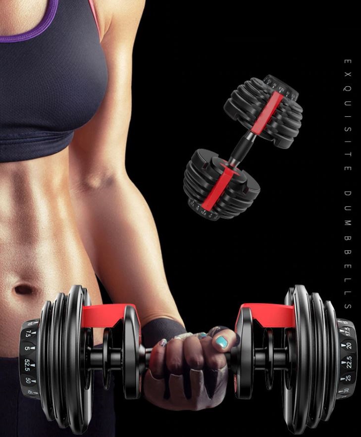 Bộ 2 Tạ Tay Điều Chỉnh Khóa Số Tự Động 24kg Cao Cấp  Ảnh thật kèm khay đựng tạ 48kg/ 2 tạ