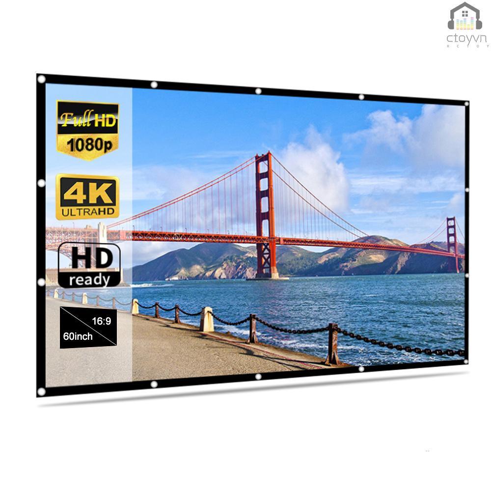 Màn hình máy chiếu 60inch 16:9 mềm mại có thể gấp gọn tiện dụng