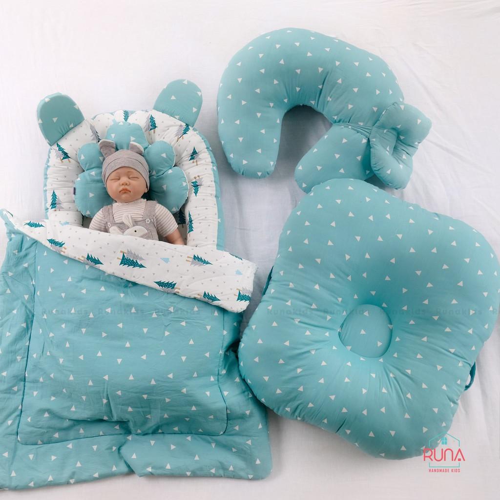 Combo nôi, chống trào ngược & phụ kiện khác cho trẻ sơ sinh RUNA KIDS chất liệu Cotton cao cấp mềm mịn, an toàn cho bé