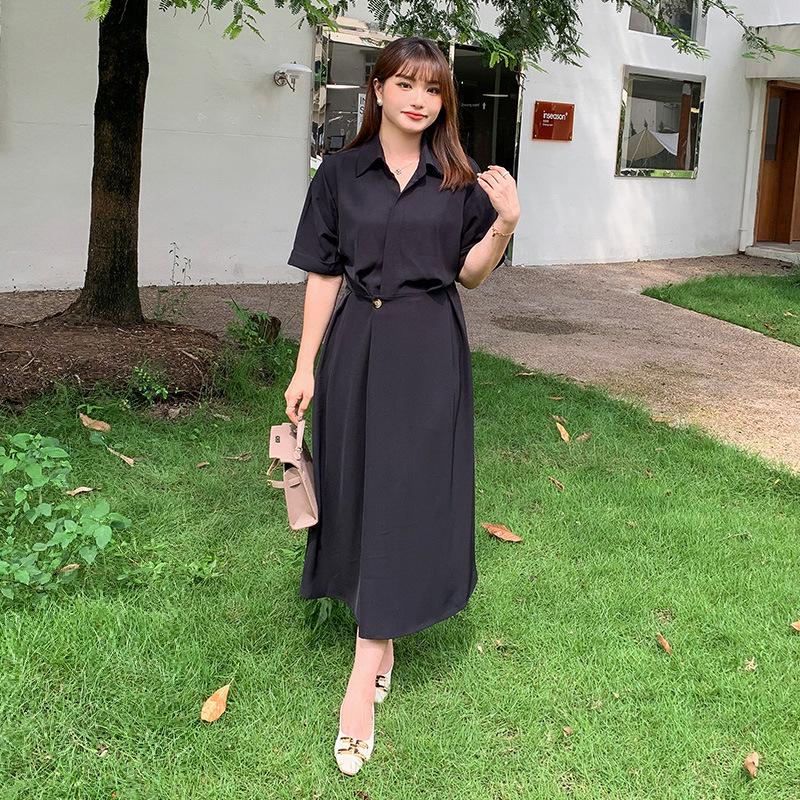 MiMi Bigsize Đầm Big Size Dáng Dài Cúc Eo Form Xòe