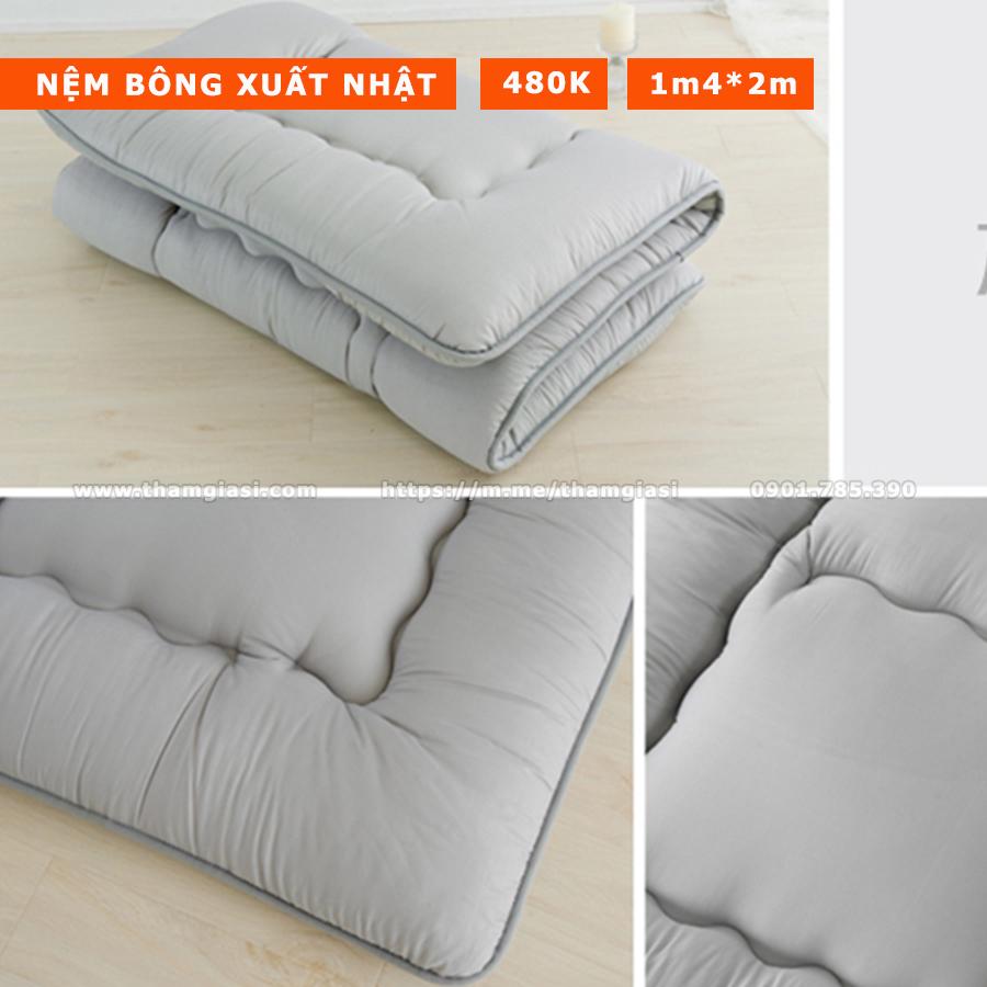 Nệm Bông Xuất Nhật ( Xám ) – 1M4 X 2M