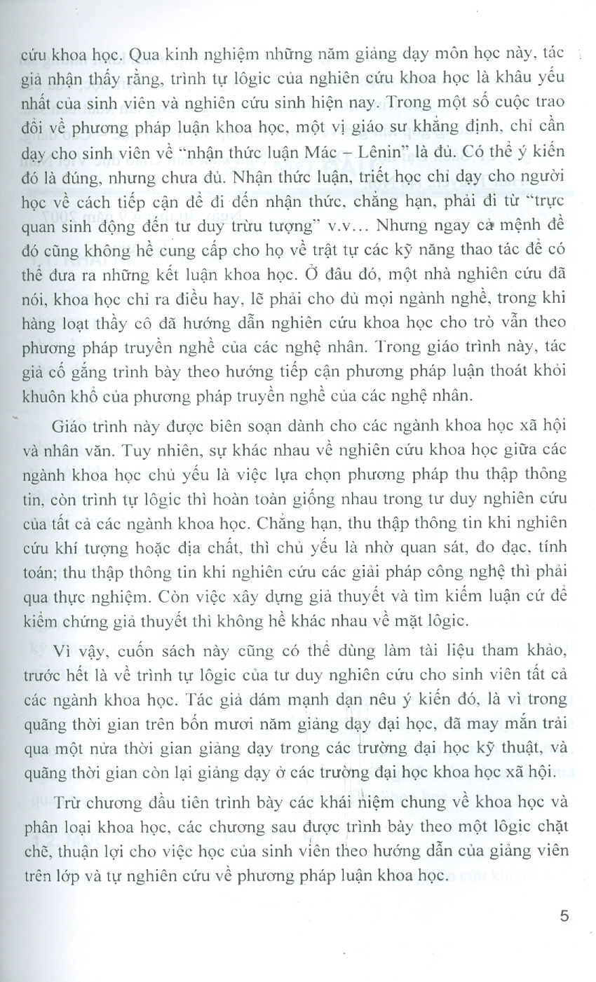 Giáo Trình Phương Pháp Luận Nghiên Cứu Khoa Học (Tái bản) - ảnh 6