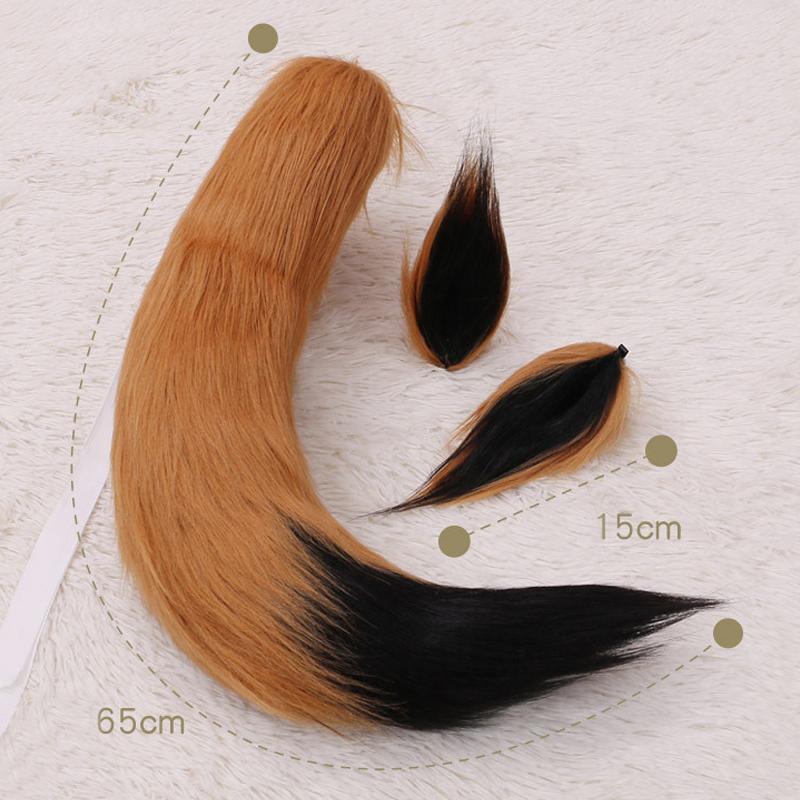 Lông Tơ Lông Thú Giả Sói Tai Kẹp Tóc Có Đai Điều Chỉnh Bộ Lông Động Vật Đuôi Người Lớn Trẻ Em Anime Trang Phục Hóa Trang Trang Phục Phụ Kiện