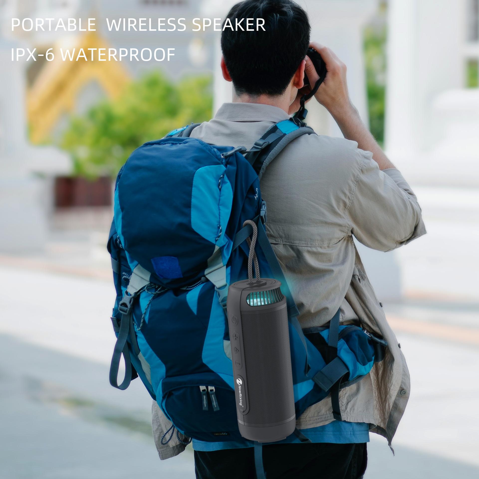 Loa siêu loa siêu trầm di động loa không dây di động mạnh hơn loa bass mạnh hơn với radio FM không thấm nước IPX6 nhẹ cho màu ngoài trời: 9015 màu xanh lá cây