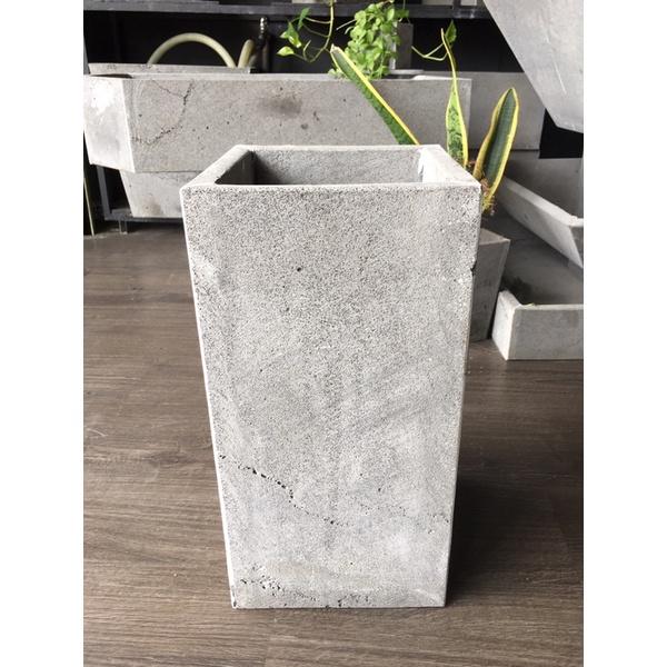 Chậu vuông cao 40cm đá ong xám tự nhiên trồng cây siêu bền KT C40cm x R20xD20cm