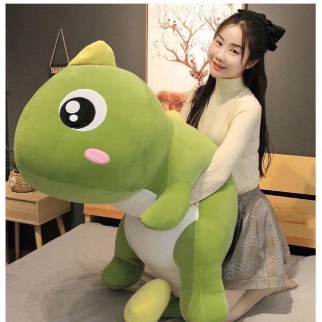 Gấu bông khủng Long mắt lồi đáng yêu size 1m2 - 1m8, Gấu bông to khổng lồ, gối ôm chất liệu 4 chiều siêu mềm