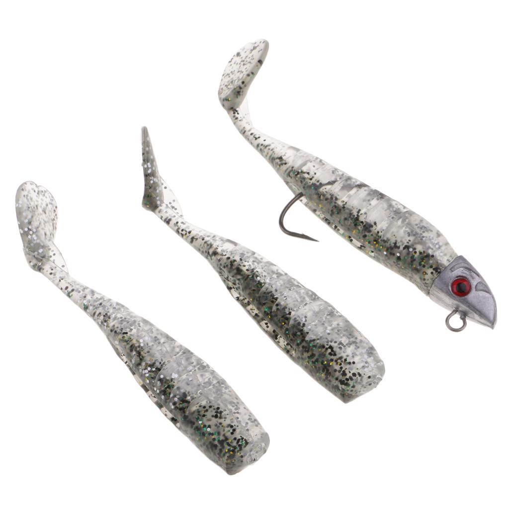 Lead Jig Head Bait Lure Artificial Soft Lure Bait Crankbait with Barbed Hook