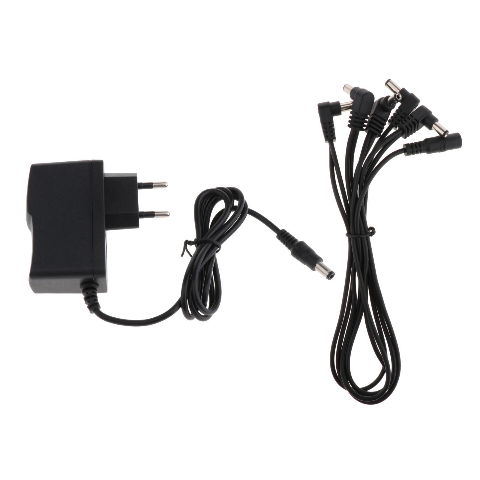 9V1A   Guitar Effect Effector Power Adapter Charger w/ 1 to  Cable