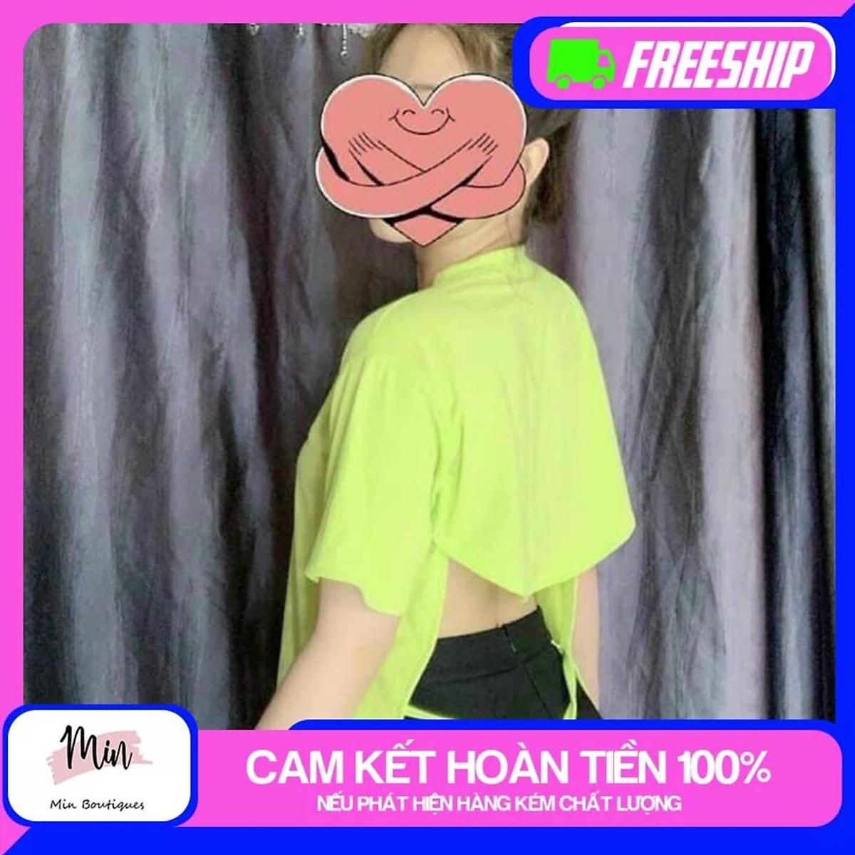 Áo thun nữ form rộng hở lưng cột nơ - Áo nữ kiểu 3/4