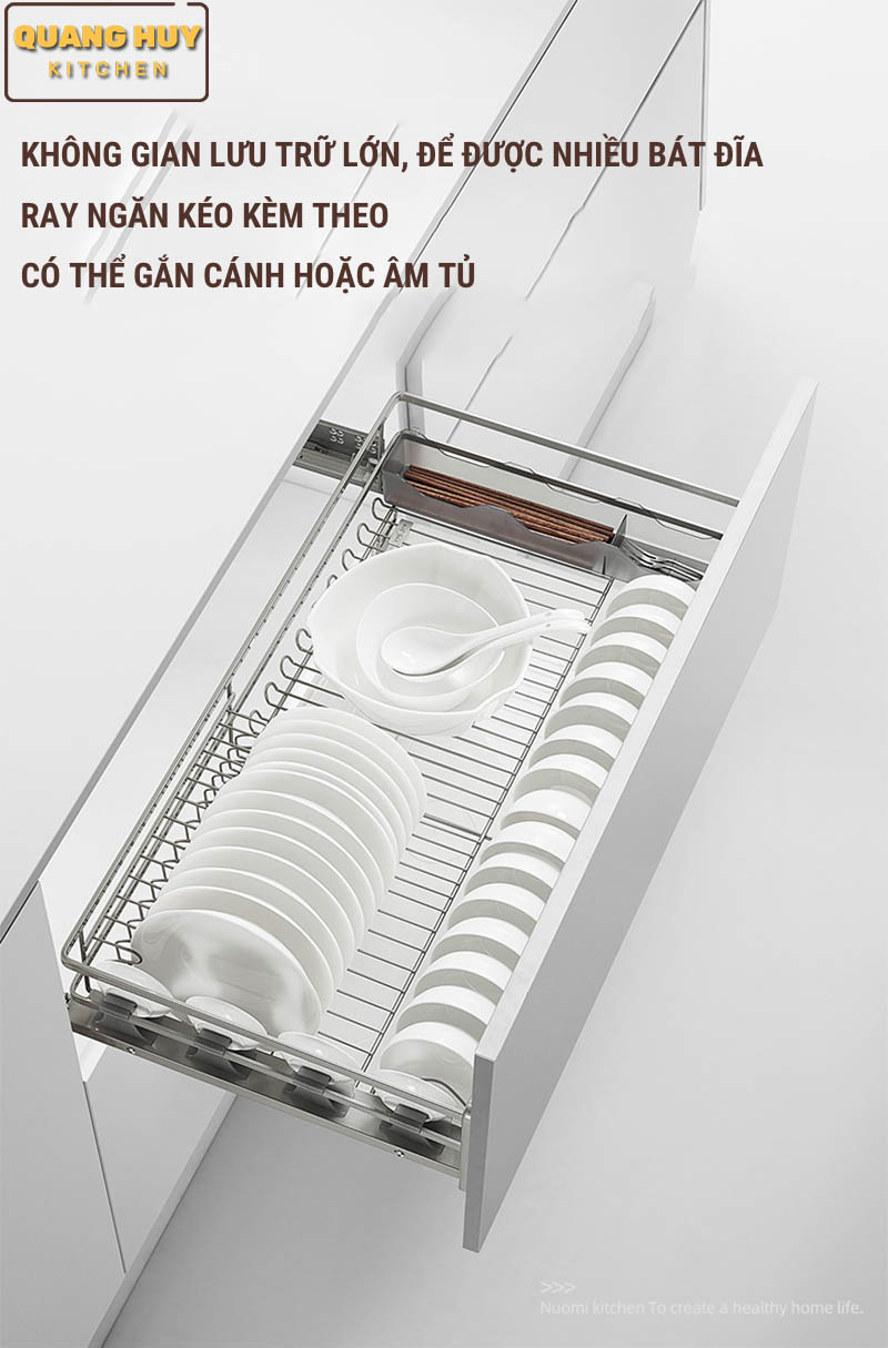 Giá úp bát đa năng nan dẹt inox 304 thương hiệu Grob mã GC304