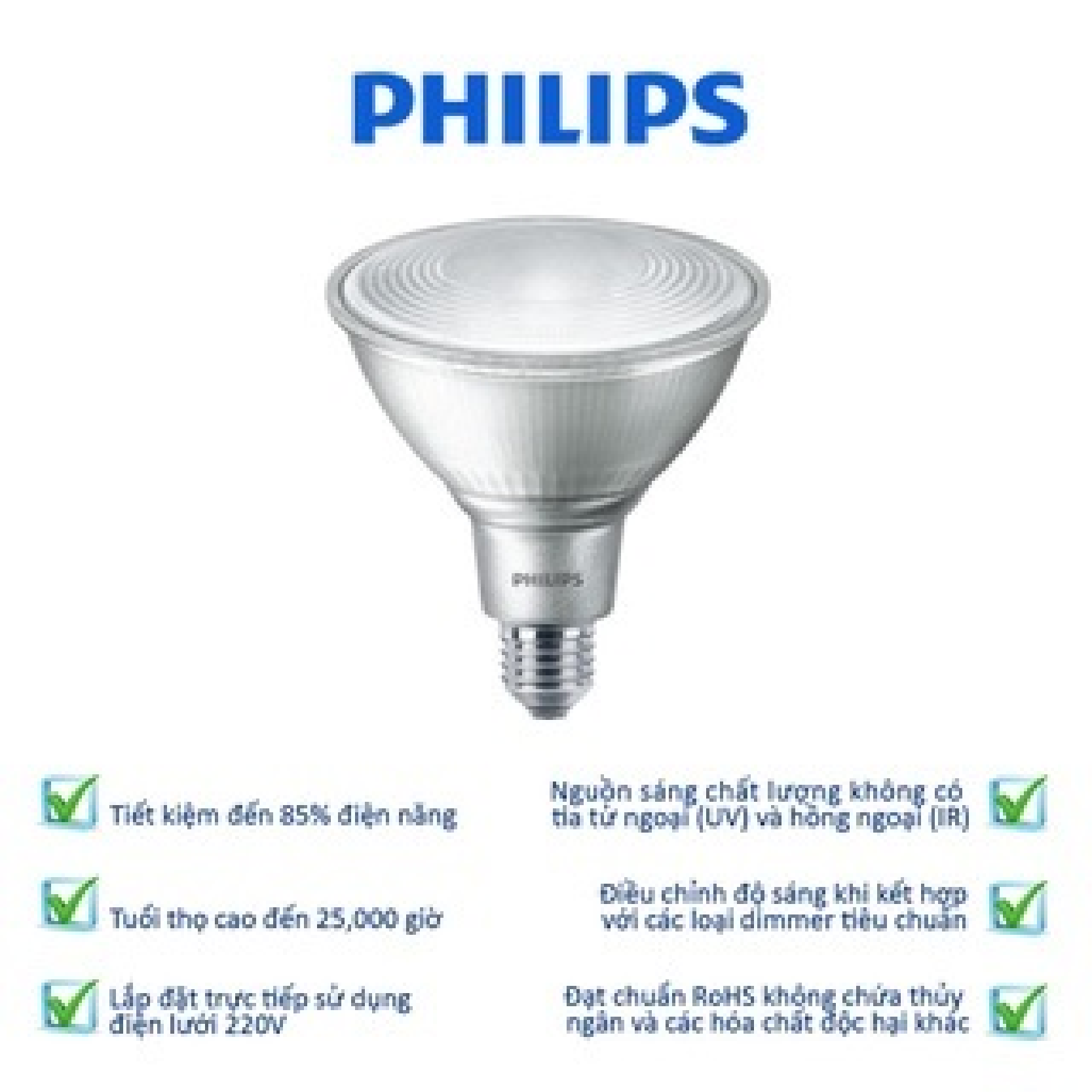 Bóng Đèn Chiếu Điểm PHILIPS MAS LEDspot D 13-100W E27 927 PAR38 25D