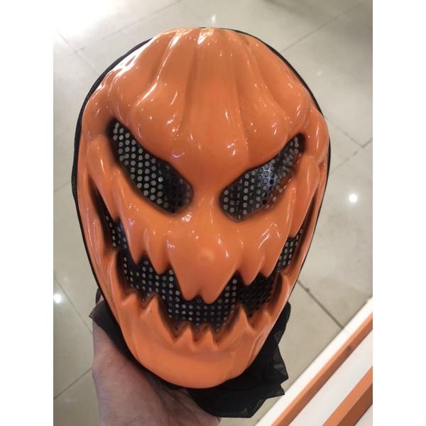 Mặt nạ hóa trang bí ngô có vải trùm đầu Halloween phù hợp cho mọi lứa tuổi