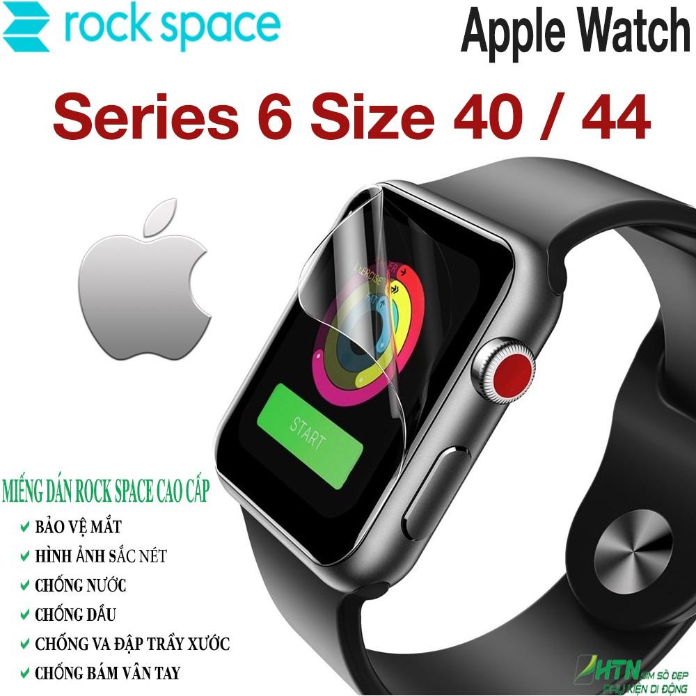 Combo 6 Miếng dán cao cấp rock space dành cho Apple Watch series 6 size 40/ 44mm hydrogel ( trong suốt )/ Matte ( nhám chống vân tay ) - Hàng chính hãng