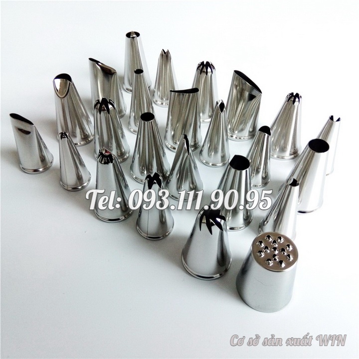 Bộ 24 đuôi bắt bông kem – Bộ dụng cụ làm bánh kem – Mã số 1035