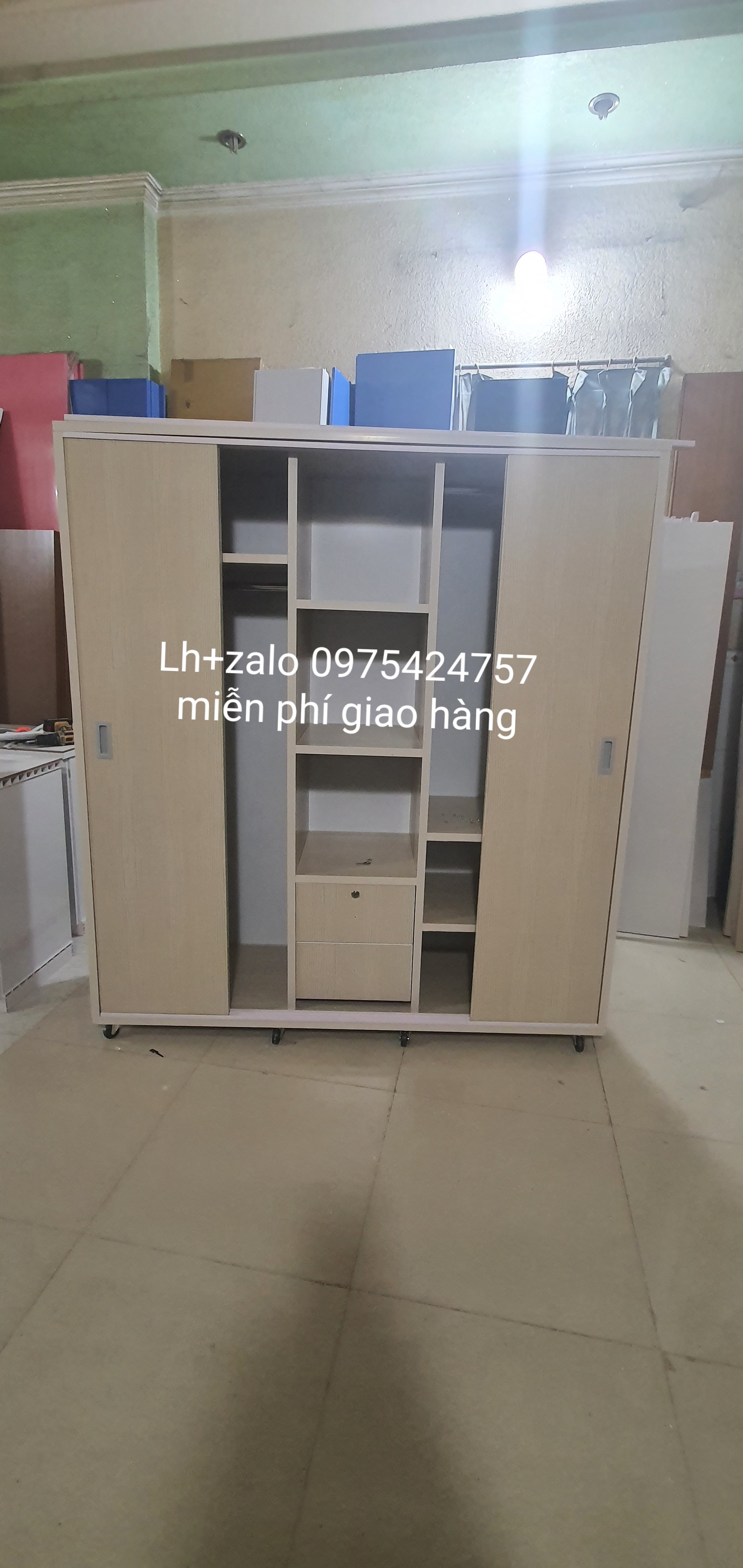 Tủ nhựa đài loan 4 cánh lùa