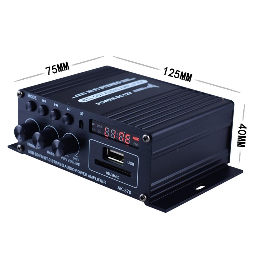 AK170 Mini Audio Power Amplifier Portable Sound Amplifier Speaker Amp for Car and Home