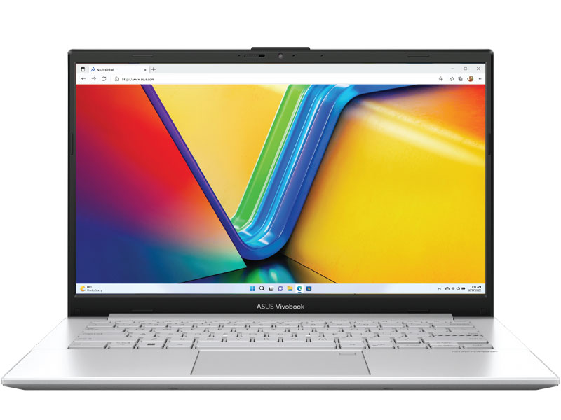 Laptop Asus Vivobook Go 14 E1404FA-NK177W (Ryzen 5 7520U | 16GB | 512GB | 14 inch FHD | AMD Radeon Graphics | Win 11 | Bạc) - Hàng Chính Hãng