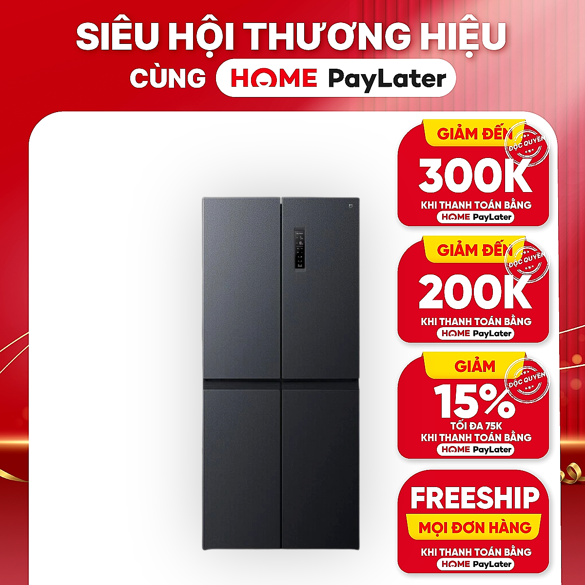 Tủ lạnh Xiaomi Mijia 430L  17 ngăn chứa, kháng khuẩn 99.99 - hàng chính hãng