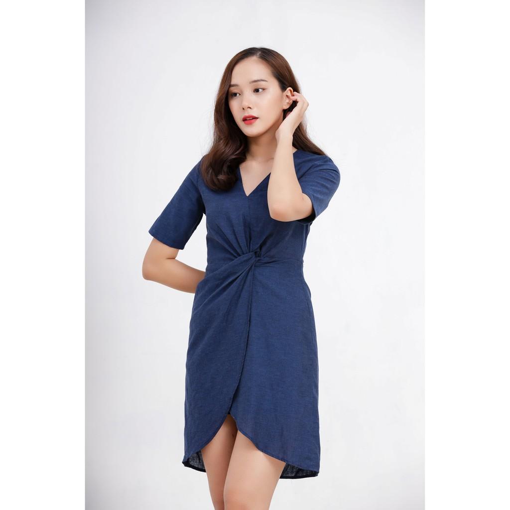 Đầm nữ Callia Joey chữ A cổ V tay ngắn