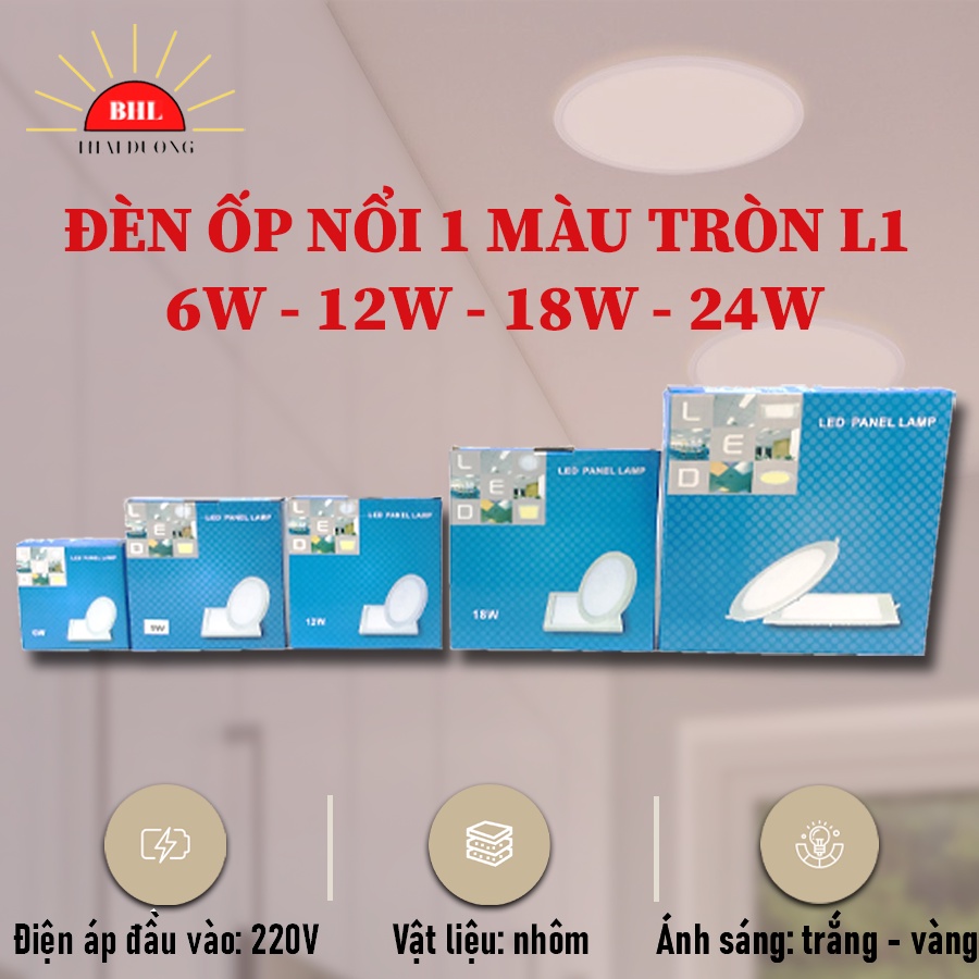 Đèn Ốp Nổi Tròn 6W - 12W - 18W - 24W L1