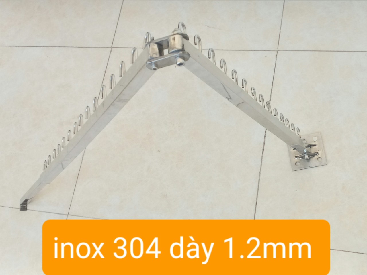 giàn phơi quần áo ban công (inox 304)