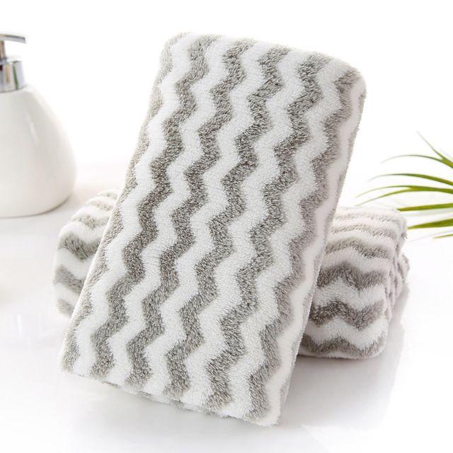 ️ Khăn Mặt Lông Cừu Hàn Quốc Vân Kẻ Sọc